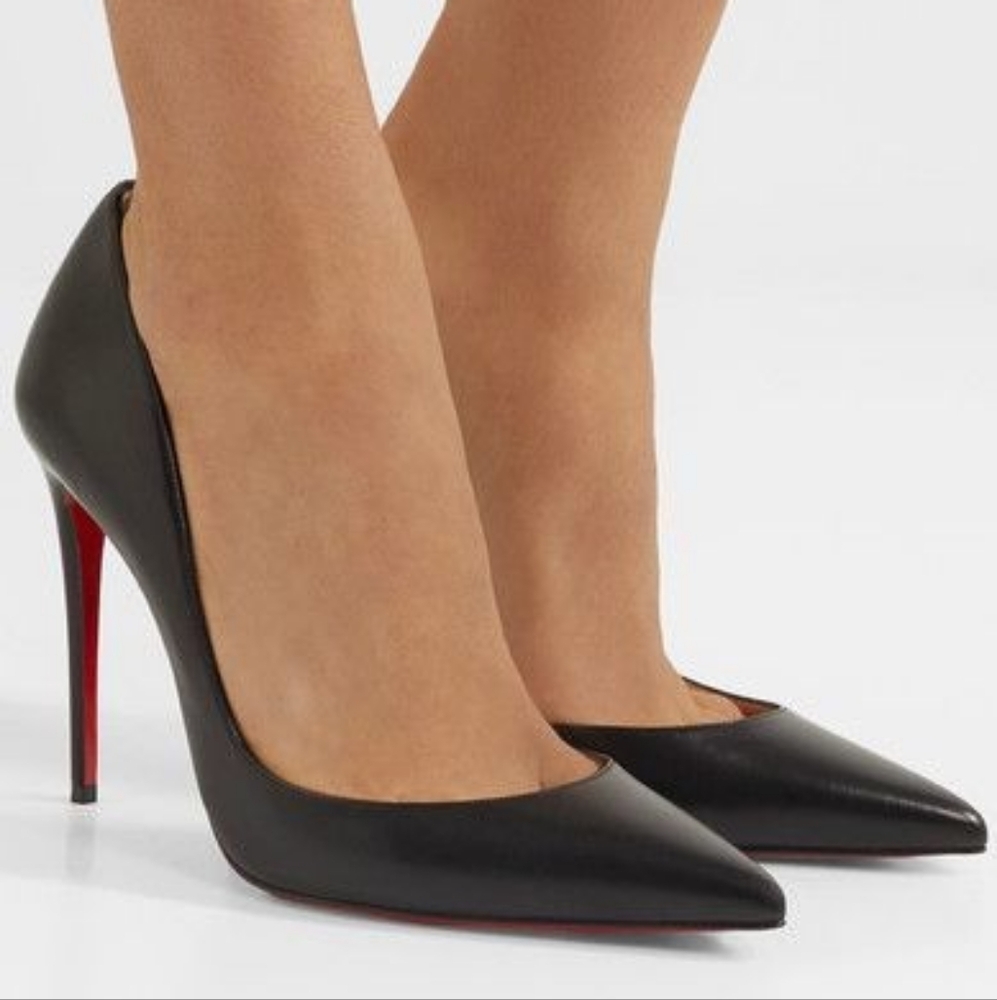 Christian Louboutin W/ Box Black Nappa Décolleté Heels SIZE 9.5 EU 39.5